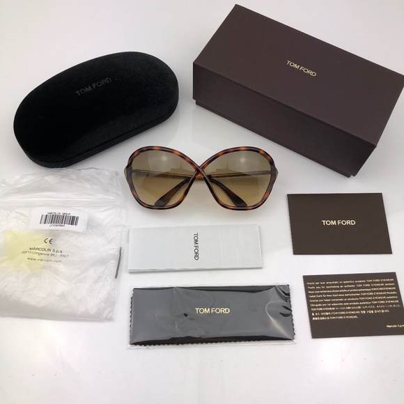 New TOM FORD Bella Butterfly Havana Sunglasses - Picture 2 of 16